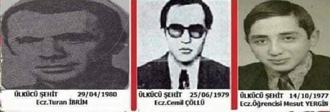 eczmagdrolanlar's tweet photo. TEB NEDEN SADECE BİR GÜRUHU ANIYOR?

Milliyetçi eczacılar eczacıdan sayılmıyor mu?

29 Nisan 1980’de eczanesinde görevi başında kahpece silahla vurulan, yere düştükten sonra dahi başına ateş edilerek şehit edilen Ecz. Turan İBRİM’i saygı, rahmet ve minnetle anıyoruz.

Aynı karanlık dönemde şehit edilen Ecz. Cemil ÇÖLLÜ, Ecz. Cihan DUMAN, Ecz. Osman YOKUŞ, Ege Eczacılık Öğrencisi Mesut YERGİN ve Ecz. Esin BAŞLAMIŞ’ı da unutmadık, unutmayacağız.

Eczacılık camiasının hafızası siyasi tercihlere göre şekillendirilemez. Şehit edilen her eczacı ve eczacılık öğrencisi bizim değerimizdir.

Ruhları şad, mekânları cennet olsun.

#EczTuranİbrim 29/04/1980
#EczCihanDuman 14/11/1979
#EczÖğrMesutYergin 14/10/1977
#EczCemilÇöllü 25/06/1979
#EczEsinBaşlamış 29/08/1980
#EczOsmanYokuş 30/08/1980