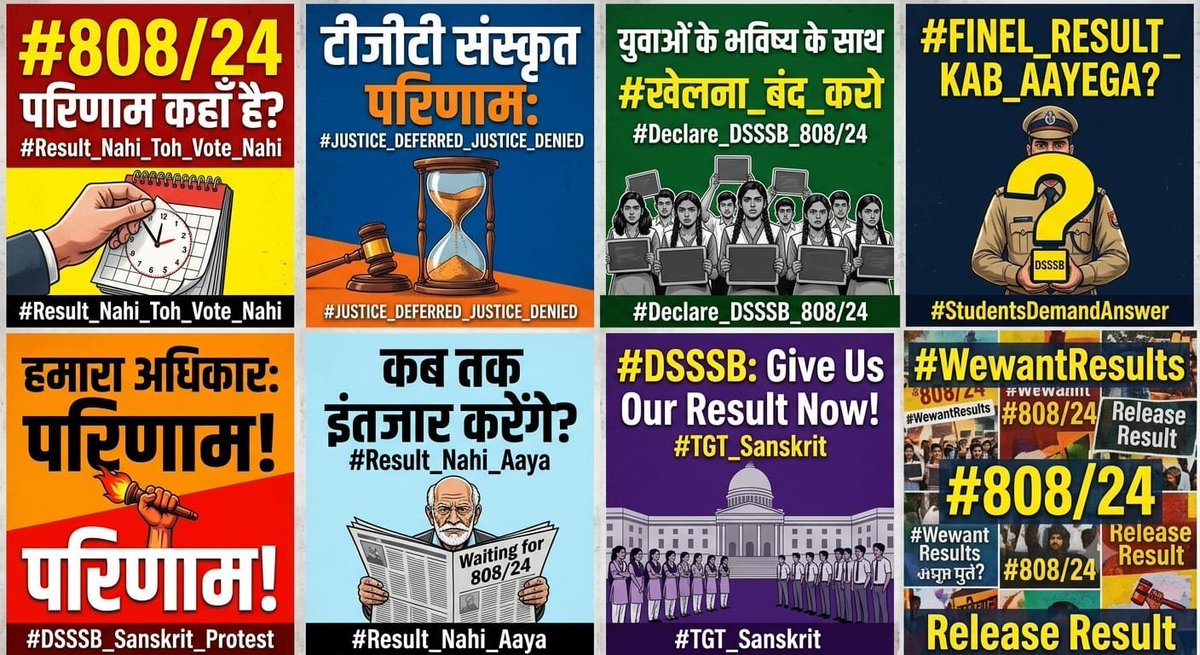 Sandeepamethii's tweet photo. युवाओं के भविष्य के साथ खिलवाड़ बंद करो! DSSSB TGT Sanskrit (808/24) के परिणाम की घोषणा तुरंत हो। 📢
@CMODelhi @LtGovDelhi 
@gupta_rekha @dsssbofficial @CMODelhi @Dir_Education https://t.co/QwsZo60PQq