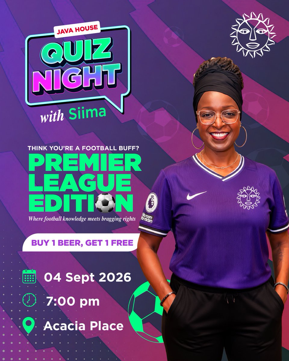 kanyindo's tweet photo. Only a few days left til the #JavaHouseQuiz! Have you selected your squad? Can you explain the offside rule?! Come flex your Premier League knowledge this Friday! https://t.co/JJfTSxEmGo