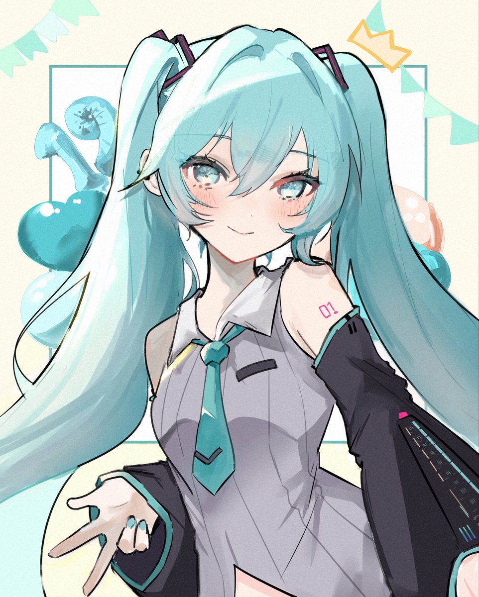anno_pota's tweet photo. ミク19周年おめでとう👑      ＃初音ミク生誕祭2026 https://t.co/HFdKIbGtvo