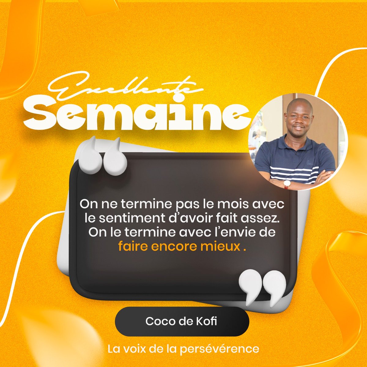 cocodekofi's tweet photo. 🌟 Nouvelle #semaine, nouvelle #page. À nous de l’écrire.

#Août s’achève avec ses leçons, ses progrès et ses défis. Pas besoin d’avoir tout accompli : chaque pas compte.

✨ Gardons l’élan et avançons, simplement, un pas après l’autre.

#OnContinue 
#NouvelleSemaine
 #CocoDeKofi https://t.co/FMIUgNeQZj