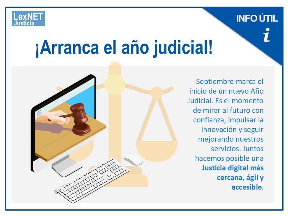 lexnetjusticia's tweet photo. 🏛️ ¡Arranca el #AñoJudicial!
Si necesitas ayuda con #LexNET, estamos a tu disposición.
💬 Envíanos tus dudas, consultas o incidencias: 🔗 https://t.co/cI8L4kvrgx
✉️ O escríbenos por mensaje directo.
¡Te responderemos lo antes posible! #JusticiaDigital #TransformaciónDigital