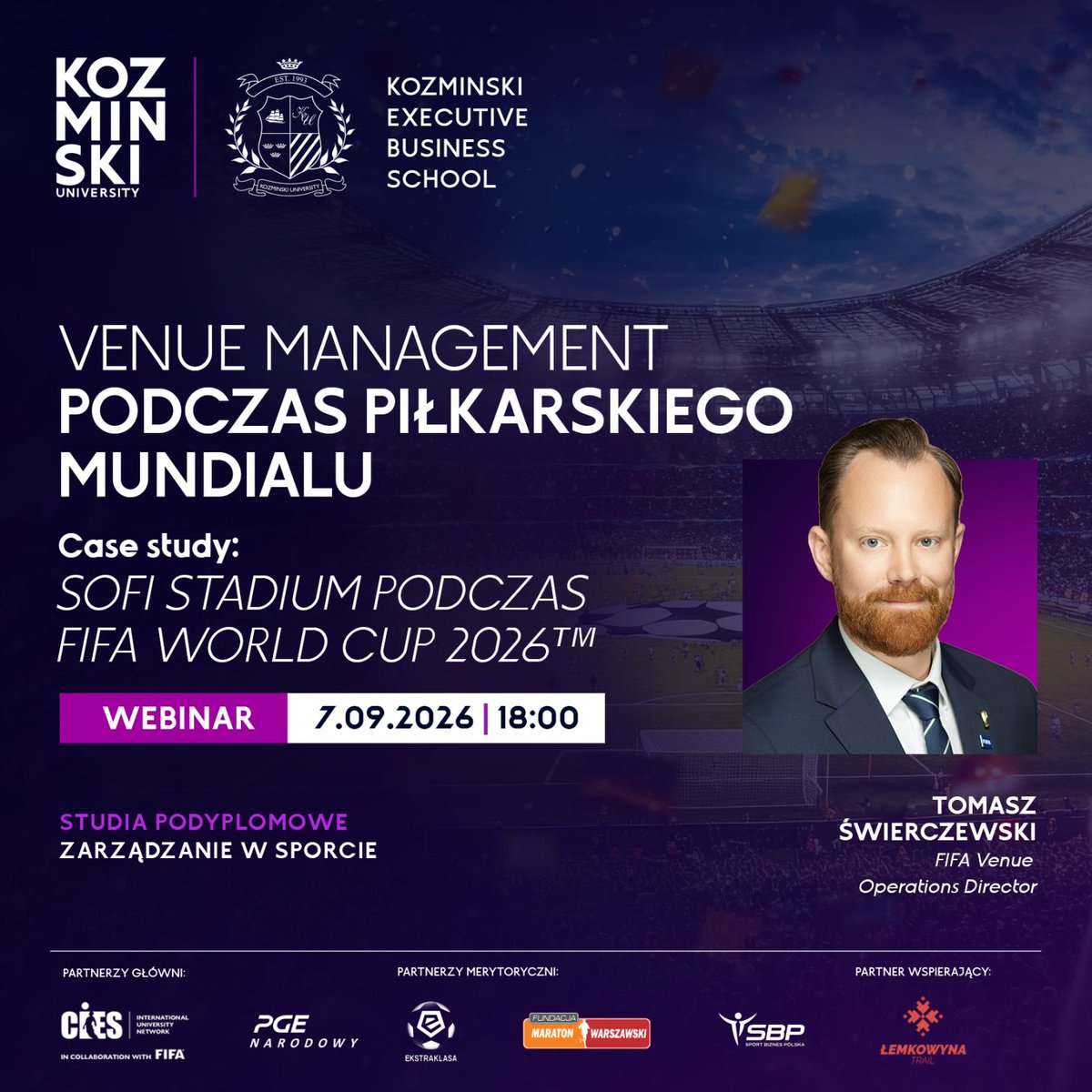 sportCIES's tweet photo. 𝗙𝗜𝗙𝗔/𝗖𝗜𝗘𝗦 𝗜𝗡𝗧𝗘𝗥𝗡𝗔𝗧𝗜𝗢𝗡𝗔𝗟 𝗨𝗡𝗜𝗩𝗘𝗥𝗦𝗜𝗧𝗬 𝗡𝗘𝗧𝗪𝗢𝗥𝗞: #Poland (#Polish)

𝗪𝗲𝗯𝗶𝗻𝗮𝗿: 𝗩𝗲𝗻𝘂𝗲 𝗺𝗮𝗻𝗮𝗴𝗲𝗺𝗲𝗻𝘁 𝗽𝗼𝗱𝗰𝘇𝗮𝘀 𝗽𝗶ł𝗸𝗮𝗿𝘀𝗸𝗶𝗲𝗴𝗼 𝗺𝘂𝗻𝗱𝗶𝗮𝗹𝘂.
𝘊𝘢𝘴𝘦 𝘴𝘵𝘶𝘥𝘺: 𝘚𝘰𝘍𝘪 𝘚𝘵𝘢𝘥𝘪𝘶𝘮 𝘱𝘰𝘥𝘤𝘻𝘢𝘴 𝘍𝘐𝘍𝘈 𝘞𝘰𝘳𝘭𝘥 𝘊𝘶𝘱 2026𝘛𝘔.
👉 https://t.co/DGXzQYc8q1

𝗞𝗨 / 𝗙𝗜𝗙𝗔 / 𝗖𝗜𝗘𝗦 𝗣𝗥𝗢𝗚𝗥𝗔𝗠𝗠𝗘 𝗜𝗡 𝗦𝗣𝗢𝗥𝗧𝗦 𝗠𝗔𝗡𝗔𝗚𝗘𝗠𝗘𝗡𝗧/ 𝗭𝗔𝗥𝗭𝗔𝗗𝗭𝗔𝗡𝗜𝗘 𝗪 𝗦𝗣𝗢𝗥𝗖𝗜𝗘 𝗣𝗢𝗟𝗦𝗞𝗔

✅ CIES - International Centre for Sports Studies
✅ FIFA/CIES International Programme in Sports Management
✅ Kozminski University

@KozminskiUni