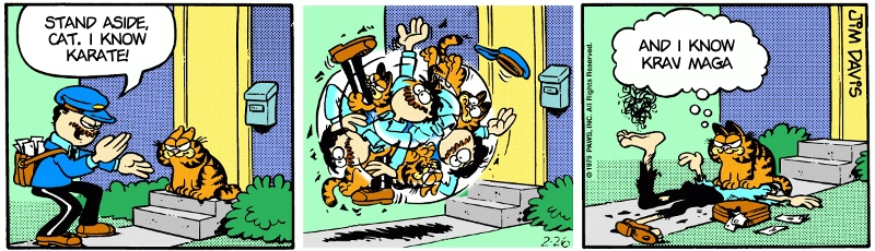 samed4832's tweet photo. HAHAHAHa, Garfield really showed him who is the boss! https://t.co/shZ3KWGv1E