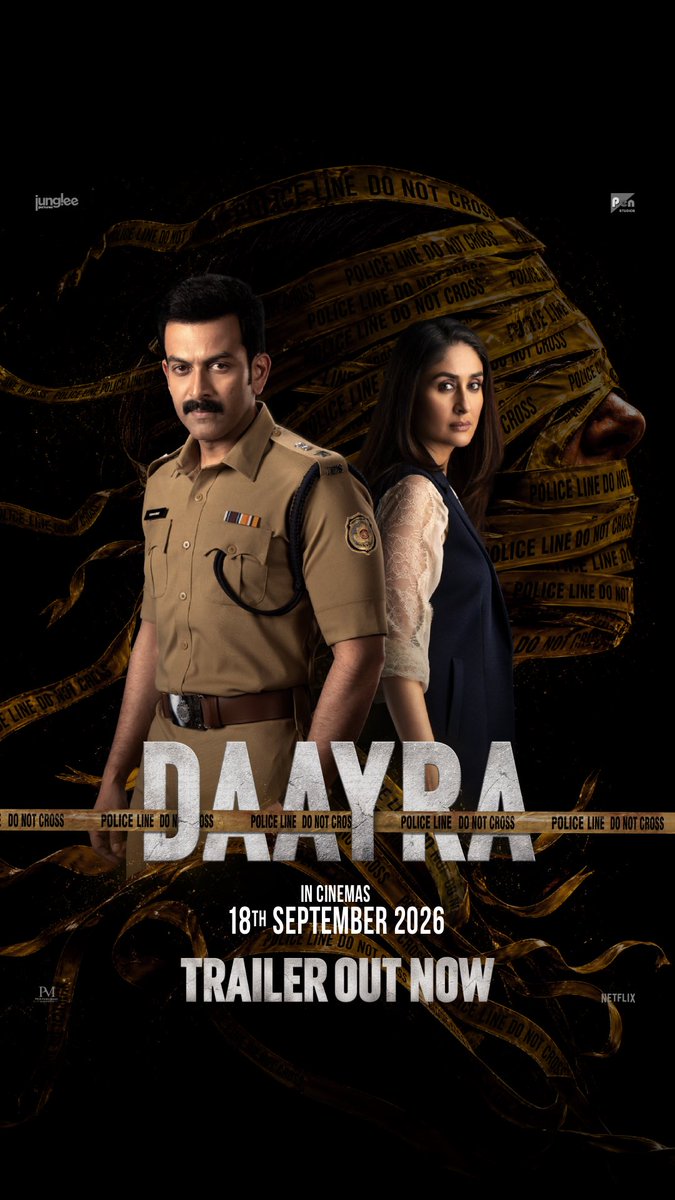 Poffactio's tweet photo. Some truths don’t come with easy answers.

Enter the world of Daayra.
#DaayraTrailer out now.

 https://t.co/UjezG8tanl

@meghnagulzar #KareenaKapoorKhan @JungleePictures @vineetjaintimes @jayantilalgada @gada_dhaval @PenMovies #PenMarudhar #AmritaPandey #YashKeswani #SimaAgarwal #AkshayValsangkar #ShraddhaChauhan @MamtaKamtikar @ish2203arora #RaviSTiwari #PranaFilms
