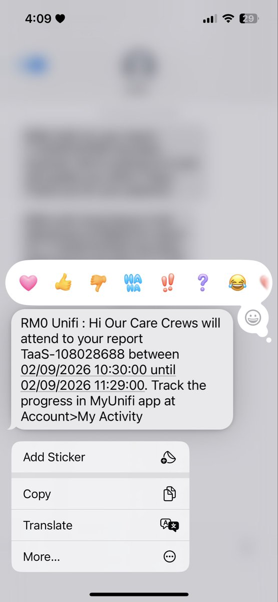 ainkhrdn's tweet photo. Unifi memang sial. CS PUN SIAL, BODOH JANJI DENGAN CUSTOMER TECHNICIAN DATANG HARINI, TAPI NOTHING, TAHU TAHU DAPAT MESSAGE NI. TAK KE SIAL. EH TOLONG LA, KAU BUAT KERJA BAIK SIKIT BOLEH. BOSAN LA BODOH BERBULAN BULAN KENA REPORT, NAK TUNGGU LAGI. SURUH UPGRADE LAJU JE!

@unifi https://t.co/obPtuMuo5b