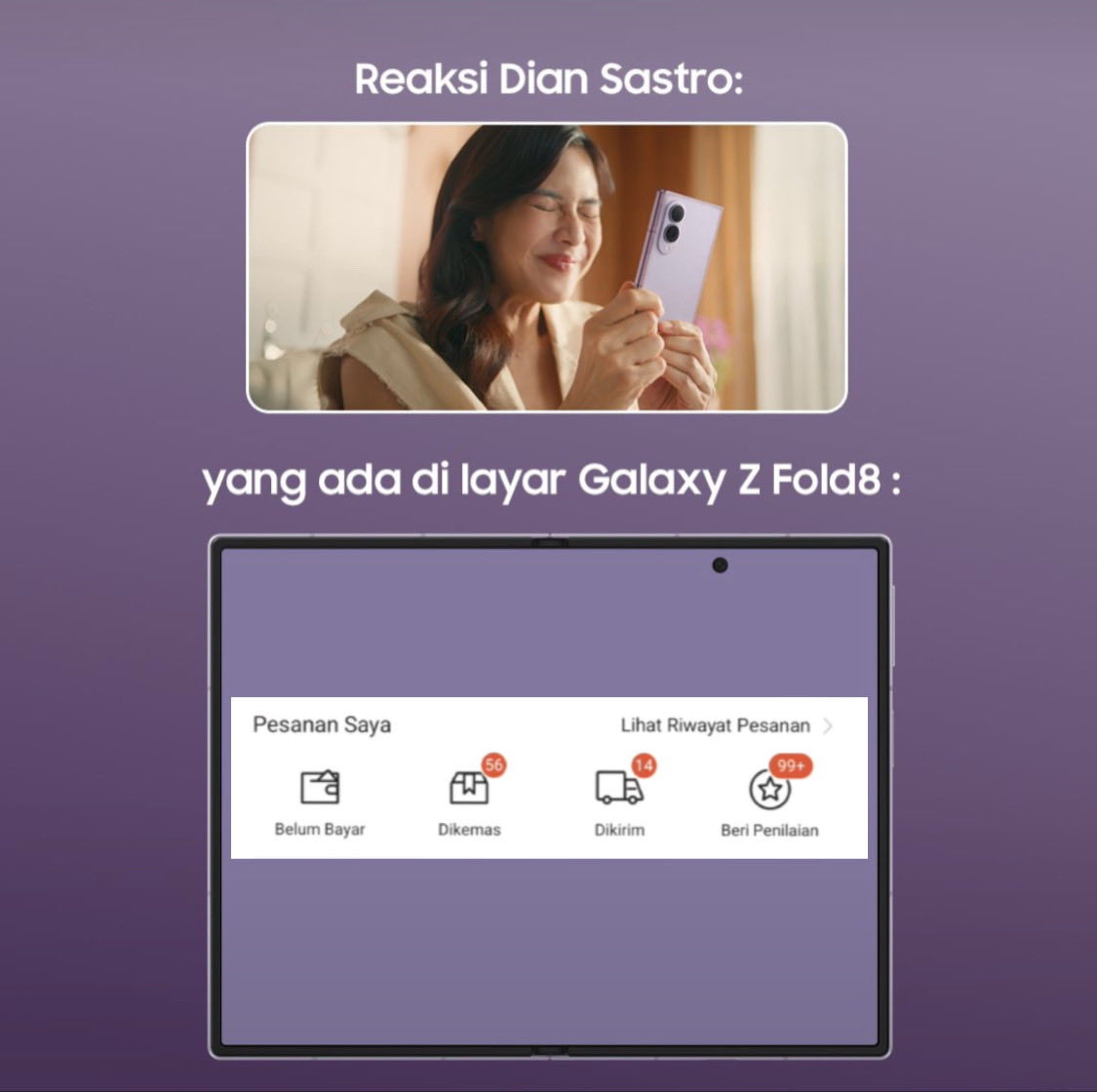 koalasugar's tweet photo. @samsungID Gimana Dian Sastro nggak terpesona lihat riwayat belanja after gajian ini, soalnya layar Galaxy Z Fold8 immersive banget bikin foto jadi lebih detail❤️ #GalaxyZFold8 #FoldTheDoubt #ImmersiveReaction https://t.co/cJqdRzCX4t