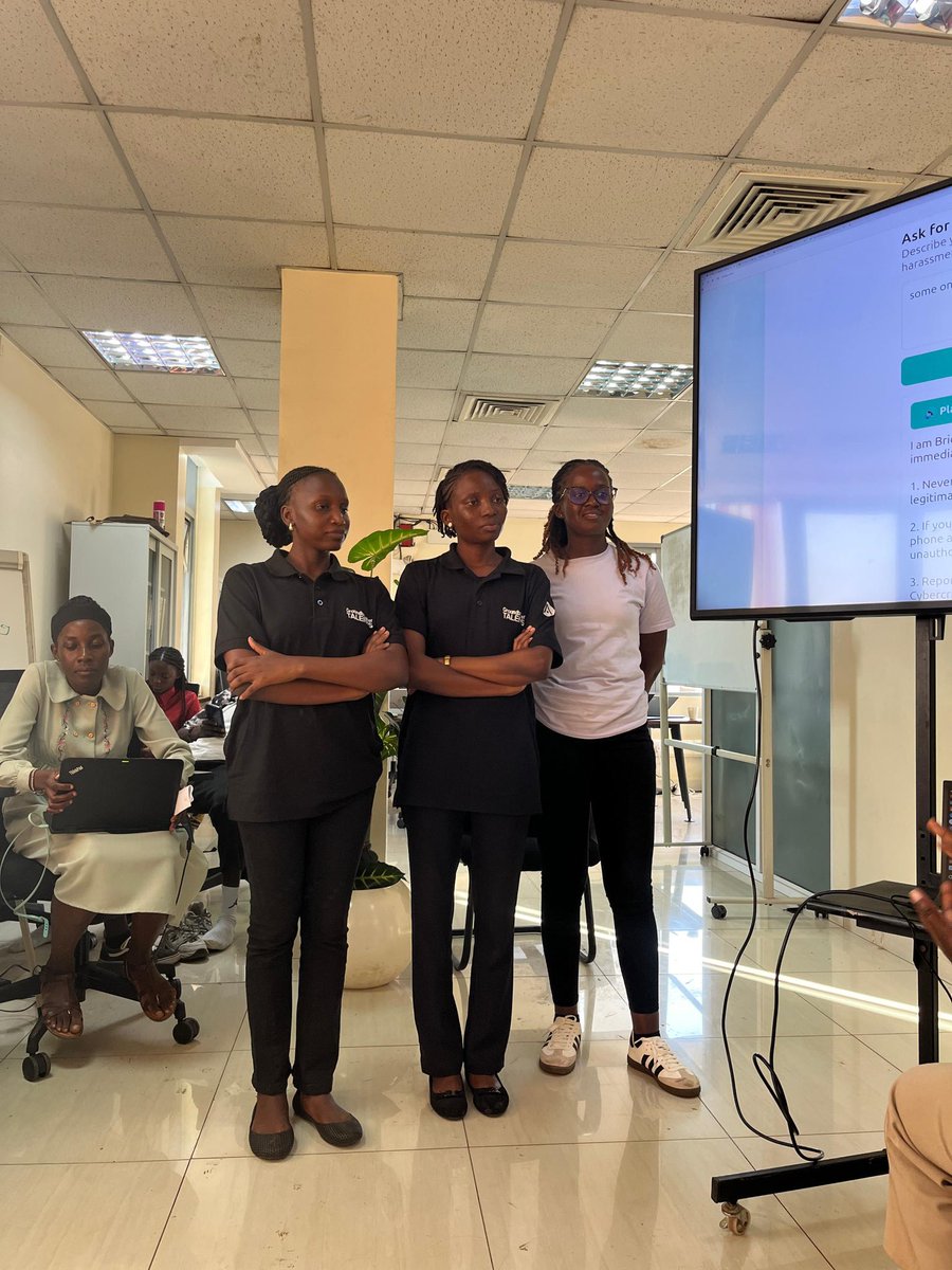 atimango_joan's tweet photo. Second Runners Up! We set out to close the gap between digital policies and the people they're meant to protect and Bridge did exactly that. Huge thanks to this incredible team and AfricasTalking for the platform and the push. 

#WomenInTech  @WeLoveNerds @ATcommunitykla @ATWIT https://t.co/HYVcO2VO1o