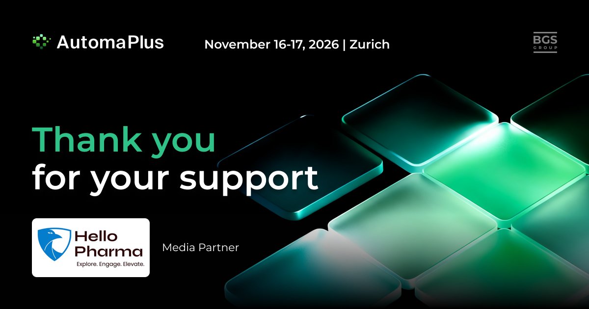 BGSgroup_eu's tweet photo. Hello Pharma joins AutomaPlus 2026 as a media partner.
Hello Pharma is a leading B2B platform for the pharmaceutical industry and a trusted hub for insights, learning and industry connections.
🔗 Visit https://t.co/L7yVu6nH3O
#AutomaPlus2026 #MediaPartner #HelloPharma https://t.co/u1n6YZhgce