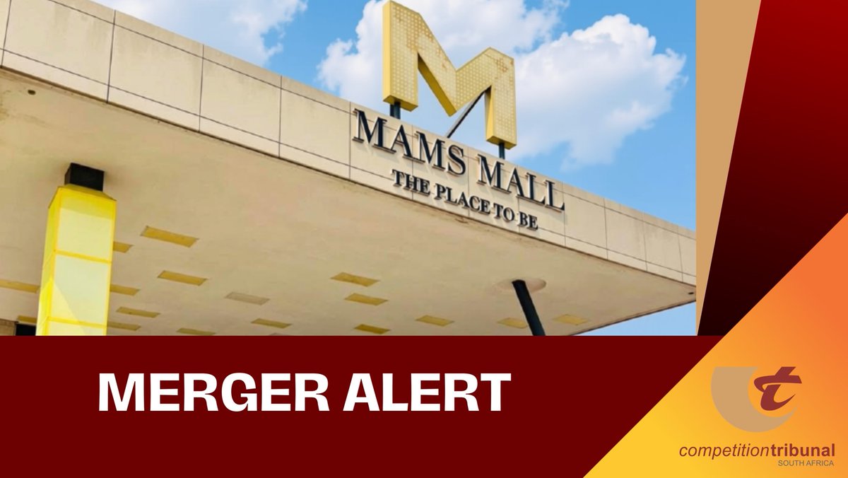 comptrib's tweet photo. 🔔 Merger Alert 🔔 
Competition Tribunal approves Resilient Properties’ acquisition of Mams Mall. Read more here: https://t.co/ltsvKS63Sp https://t.co/kc12El4Sy9