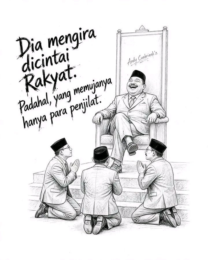PrasAnanta84's tweet photo. @menuembegejelek Pajak dari rakyat digunakan rezim @prabowo untuk proyek politik bakar duit seperti MBG dan KDMP. Seluruh pejabat di sekitarnya cuma menjadi penjilat level maksimal. Bahkan sampai ke pegawai2 bawah. https://t.co/1KIVoKTamI