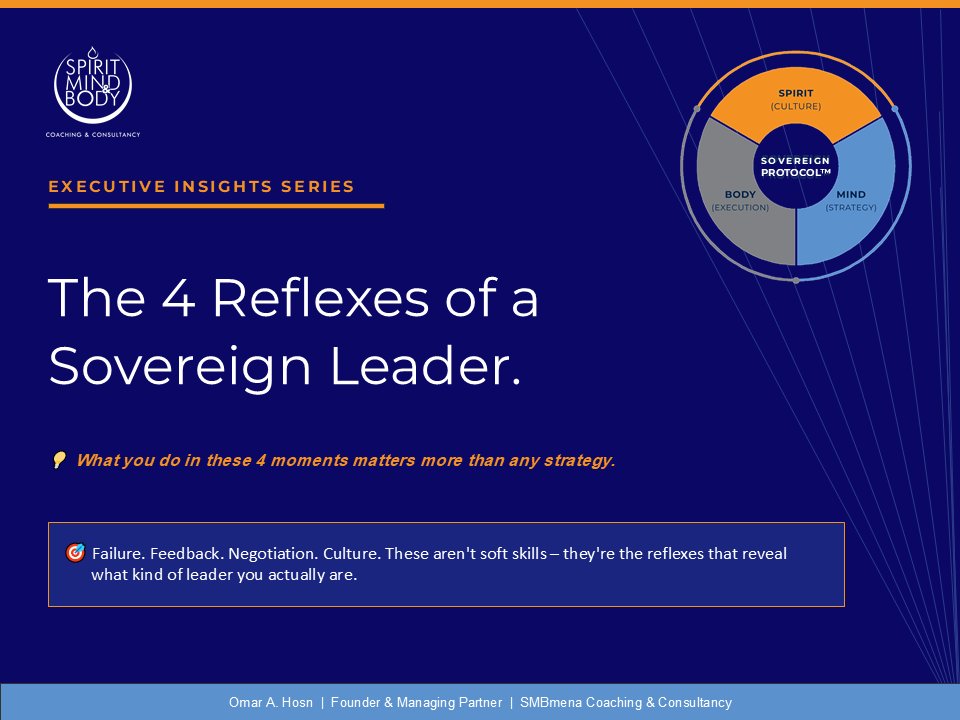 OmarAHosn's tweet photo. Anyone can look like a leader when things go according to plan.

What you do in the Failure, the Feedback, the Negotiation, and the Room full of different people – that is what your team actually remembers. 🎯

Which one do you rely on most?

#Leadership #GCCLeadership @SMBmena https://t.co/Ez6Afyagbp