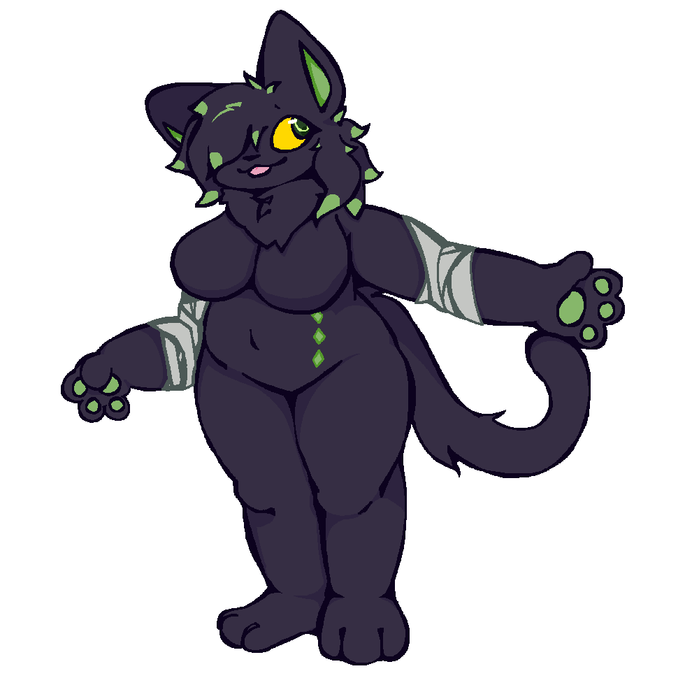 The_Freakling's tweet photo. redesign for the wife 
first attempt at trying to shade a piece i think it looks alright

also naked alt in comments https://t.co/ypDQHOcxAl