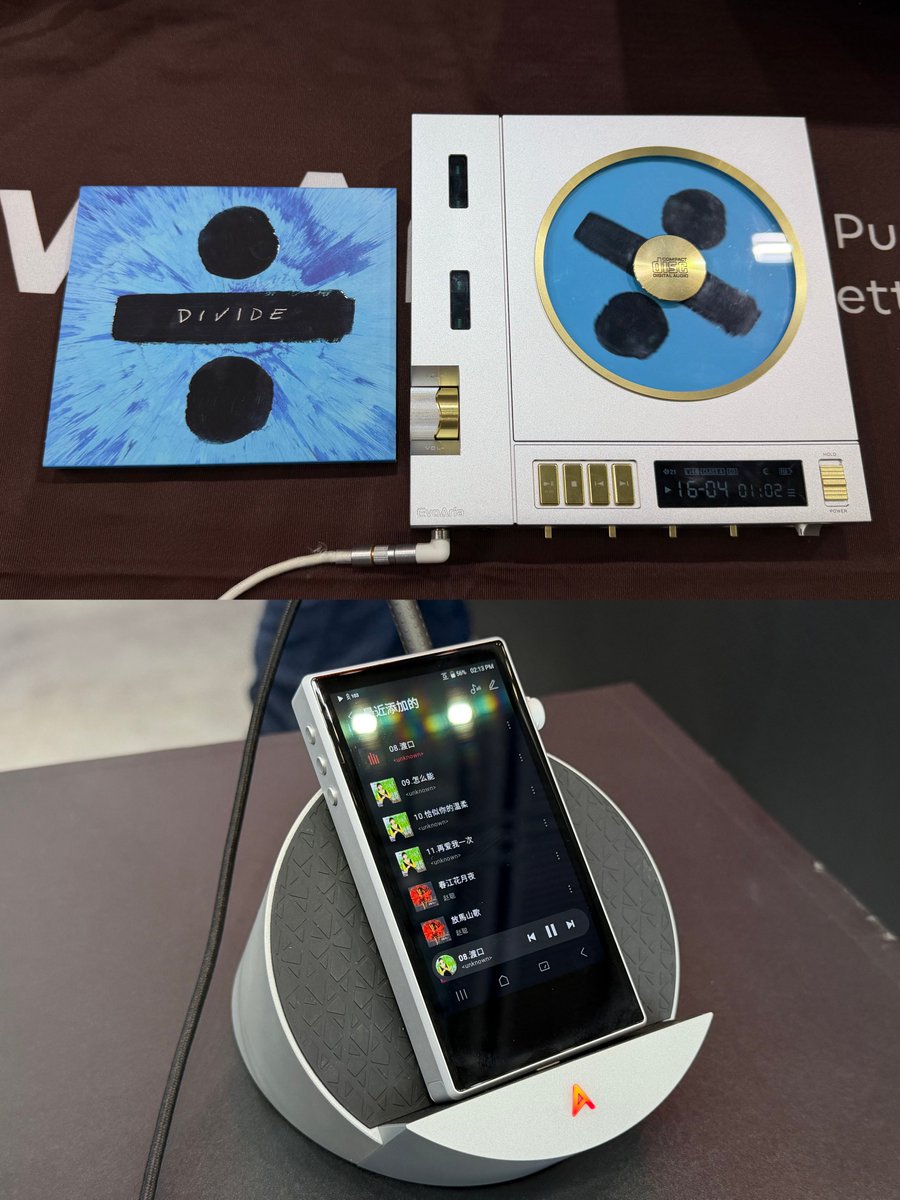 Earside_HiFi's tweet photo. Bustling vibes at the 2026 Shenzhen International Audio Show (SIAS) ! Booths were packed with visitors, atmosphere was electric, and the most popular demo spots drew lengthy waiting lines.

I wandered the show floor on August 16, testing out plenty of newly‑released hardware. Here are my impressions on the players.

ONIX showed the XM2 copper version and the Zenith XST20 gold limited edition, among others. We saw the XM2 copper engineering unit at an earlier show. This version is more finished. Compared with the standard, it has a warmer and richer base. The density is excellent. The midrange is full and lively. The vocals have great flavor. The bass is solid and powerful. Many enthusiasts are already saving up for it. The XST20 gold limited edition is quite striking. The shell craft is excellent. The tuning keeps the series' warm and full character. The density is ample. It is very comfortable for vocals and small ensemble instruments. In a system, it has both looks and sound.

@ShanlingAudio 's booth was full of new products: the M8T copper version and the CD50 all-in-one, among others. The M8T copper version won wide praise. It has a richer base than the original. The density is higher. The driving power is ample. The overall musical expression is relaxed and lush. It has great flavor and also excellent resolution.

The CD50 all-in-one combines CD reading, DAC, and headphone amp. The integration is very high and the price is friendly. The base is lively. The musicality is excellent. It is very convenient on a desktop.

@FIIO_official  DP11 CD turntable is a recent hot release. The build is solid. The size is small. The features are rich. It fits a desktop setup well. It is said to be some time away from release.

EvoAria's flagship CD player, the Evo Era, is finally near release. At the show, this new version had a much better user experience than the earlier engineering unit. The strange bugs are gone. Switching between modes is stable. The tone is versatile. It suits tinkerers. Whether pop vocals, rock, or classical, once you find the right mode, it performs well.

@astellnkern  showed the new PD5 player. The body is slim and small. It is very light to hold. The look is elegant and distinctive. The matte finish feels premium. It is great for on-the-go use. The tuning is warm and relaxed. Vocals are lyrical and easy to listen to. The imaging is precise and smooth. This is a classic A&K family sound.

Cayin showed an engineering version of the new portable player i3. It targets the mid-to-low end of the portable market. The price is not announced yet. The build is fine. The size is pocket-friendly. But the engineering unit still has clear lag issues. Compared with the unfinished OS, the sound is a pleasant surprise. It has rich musicality and a smooth, pleasing tone. The vocal coloration is very comfortable. It is sweet but not cloying. It is a great portable device for daily use with high-end IEMs.

HiBy Music brought the portable player RS2 II in a standard version and a copper version. The standard RS2 II has a very nice color. The body is compact. The green-gold UI feels trendy. Vocals have a soft, slightly smoothed touch. Female vocals are sweet. The overall sound is refined and smooth. The copper version's shell material brings some change in sound. Compared with the standard, the density is higher. The tone is richer. The midrange emotion is taken up a notch. Fans of a thicker sound should give it a listen.

#SIAS #Shenzhen #DAP #CDplayer #audiophile #HiFi #audioshow