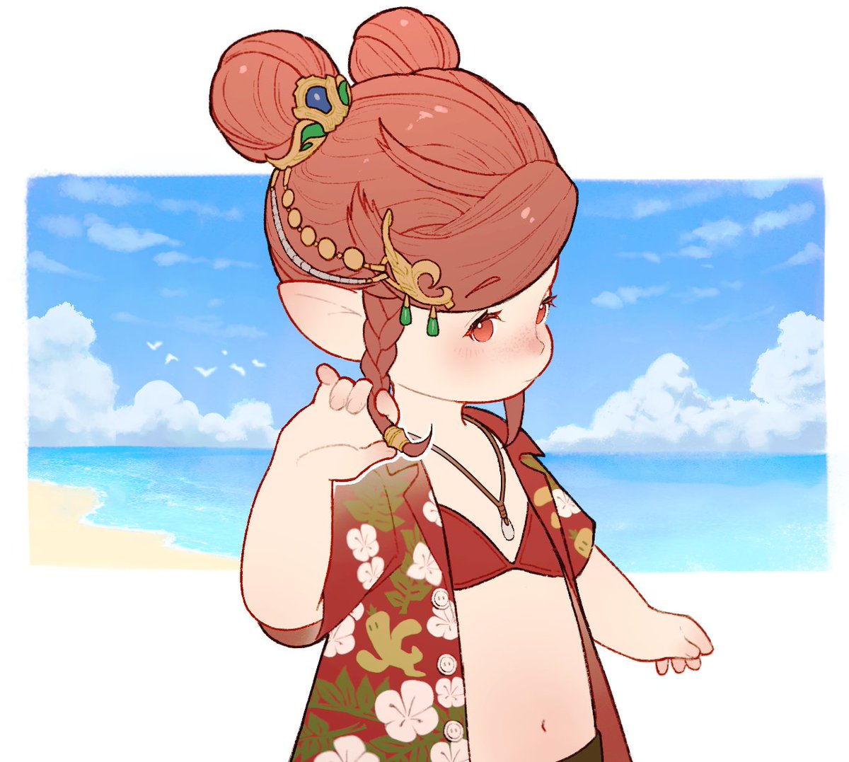 nia_mindy's tweet photo. 今月は2枚！夏らしい絵が描けて満足
#今月描いた絵を晒そう https://t.co/TrPXdDWYDZ