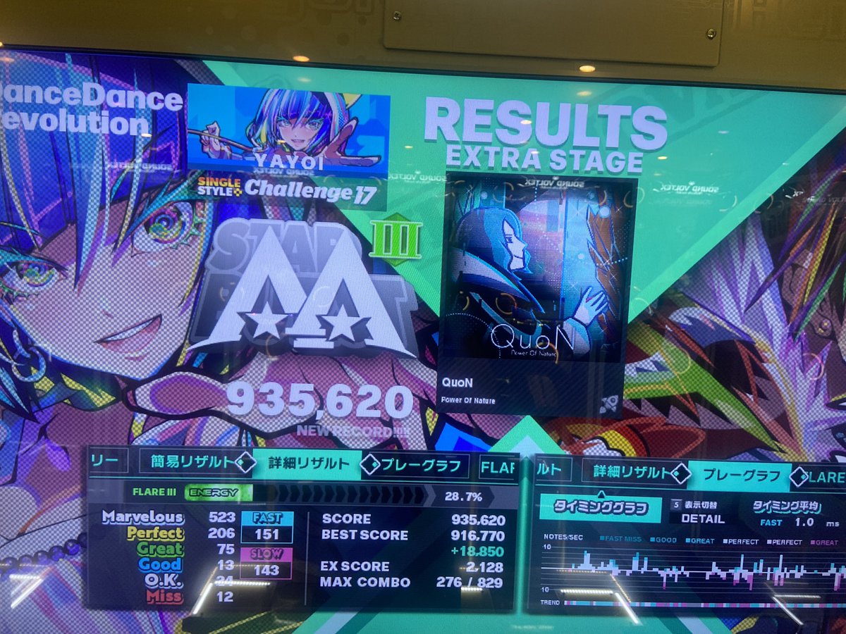rain48884653's tweet photo. quon序盤の滝は黄色で繋がってるしサビは片足多いし判定ズレあるしでフレアは狙えんな https://t.co/atFMb67tqw