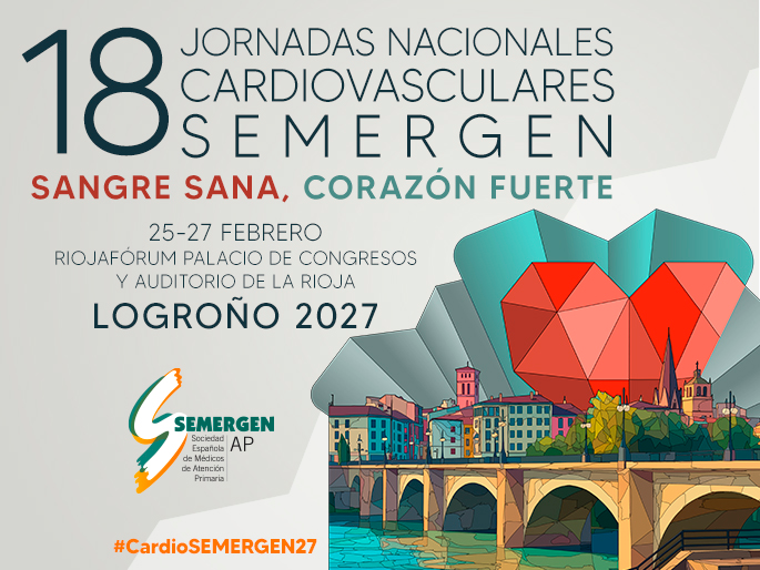 SEMERGENap's tweet photo. ♥️18 Jornadas Nacionales Cardiovasculares de SEMERGEN
 📅25 al 27 de febrero de 2027 
📍Logroño Riojaforum  Bajo el lema “Sangre sana, corazón fuerte”
¡Reserva tu plaza !https://t.co/QfMmDm9UT1
#CardioSEMERGEN27 https://t.co/DPSCEzvBuP