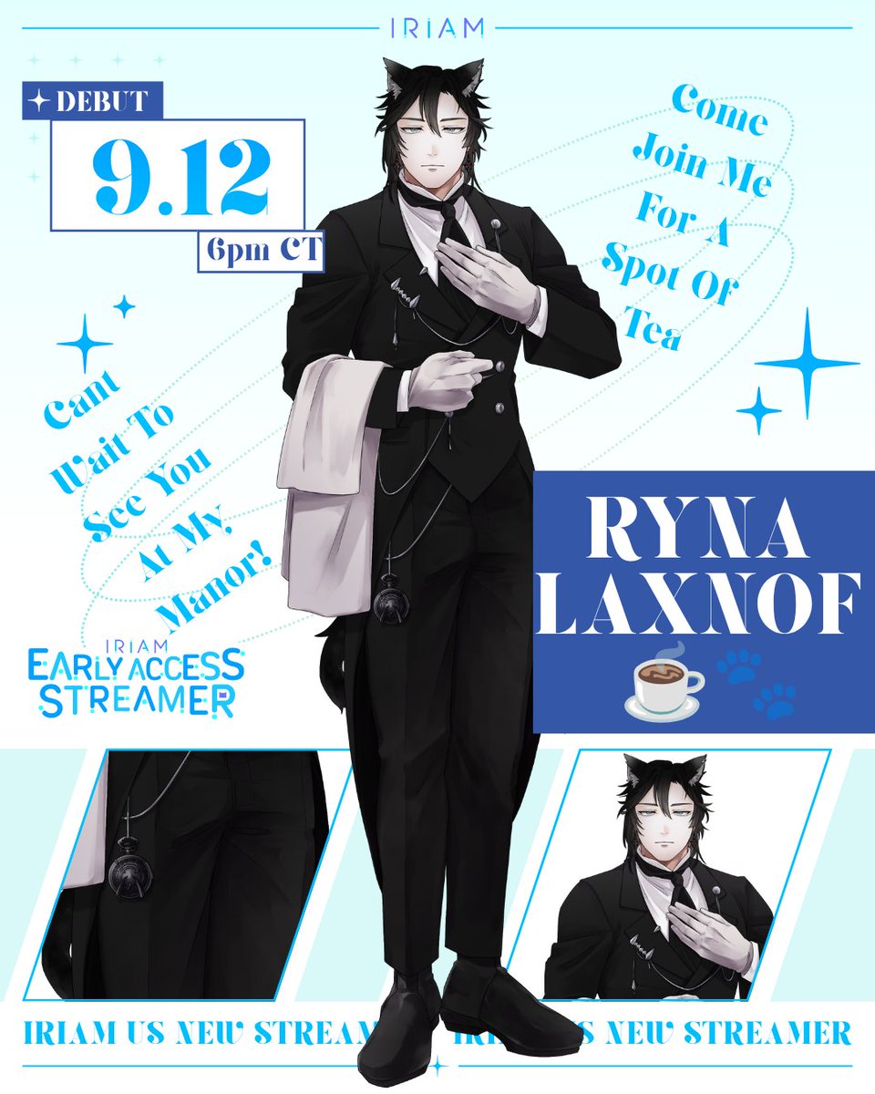 RynaVTB's tweet photo. Good day to you all, you all are invited to join me for my DEBUT at my humble manor. Come stop on by and ill brew you a fresh pot of tea☕ [2026-09-12 6PM CT] 
Mark Those Calendars! 
Credits to @tokkosho For the WONDERFUL Model
#JumpOnIRIAM #IRIAMEarlyAccess #Vtuberㅤ https://t.co/blPUpjkUD1