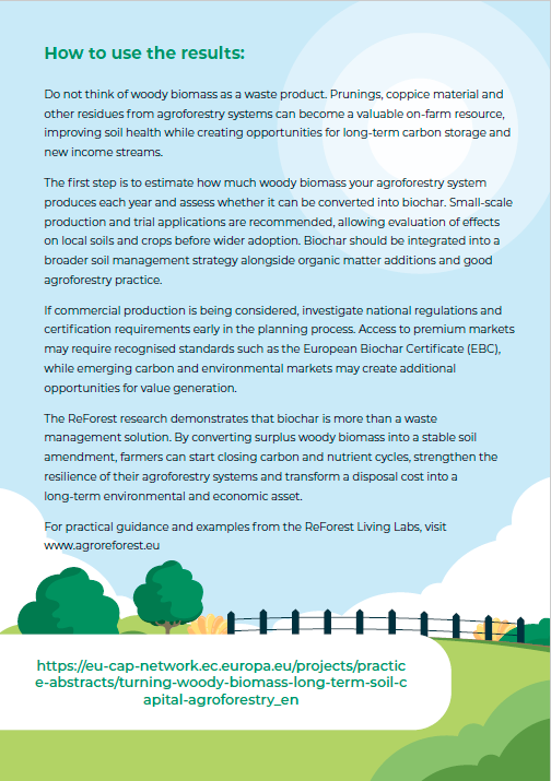 ReForestTweets's tweet photo. ♻️ Waste or resource?
Woody biomass from pruning, thinning & coppicing can potentially be converted into #Biochar and returned to the soil. 🌱
ReForest Practice Abstract #8 explores how this can help close carbon & nutrient cycles in #Agroforestry.
#ReForest #SoilHealth https://t.co/yQ6ge2WZuN