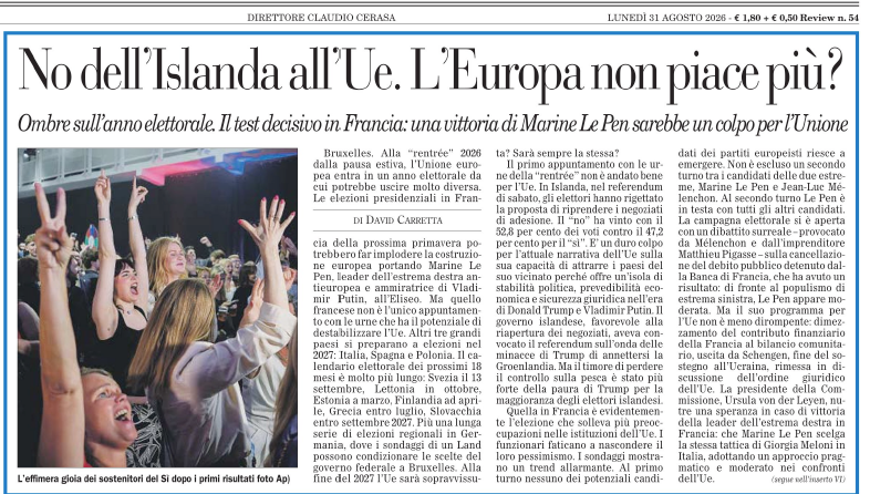 durezzadelviver's tweet photo. Il tema è sempre il medesimo: secondo certuni, l'Europa unita è un imperativo morale cui aderire acriticamente, per destino, per fede, per amore del sogno, senza la minima analisi costi/benefici, relegata al cantuccio dei biechi calcoli egoistici.
Quando qualcuno si fa due conti in tasca e dice no, parte la crisi di identità, la dignità offesa, il racconto degli elettori sdentati e profittatori. Sì, agli islandesi la pesca interessa perché di quella vivono. Si dimostrano più intelligenti di alcuni governi dei paesi fondatori che hanno distrutto la loro industria per seguire Bruxelles nei propri deliri.
Smettere di trattare gli elettori come bambini è il primo passo verso una maggiore comprensione della realtà.
