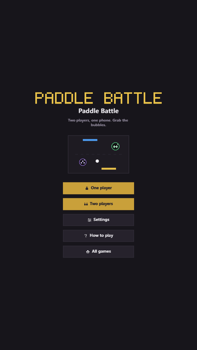 HuaAnDev's tweet photo. Reworking Paddle Battle (Pong) on https://t.co/ZMfhAPOniV — full rebuild in three.js, portrait-only, with skill bubbles you can break mid-rally. https://t.co/8oaEvSrDrw