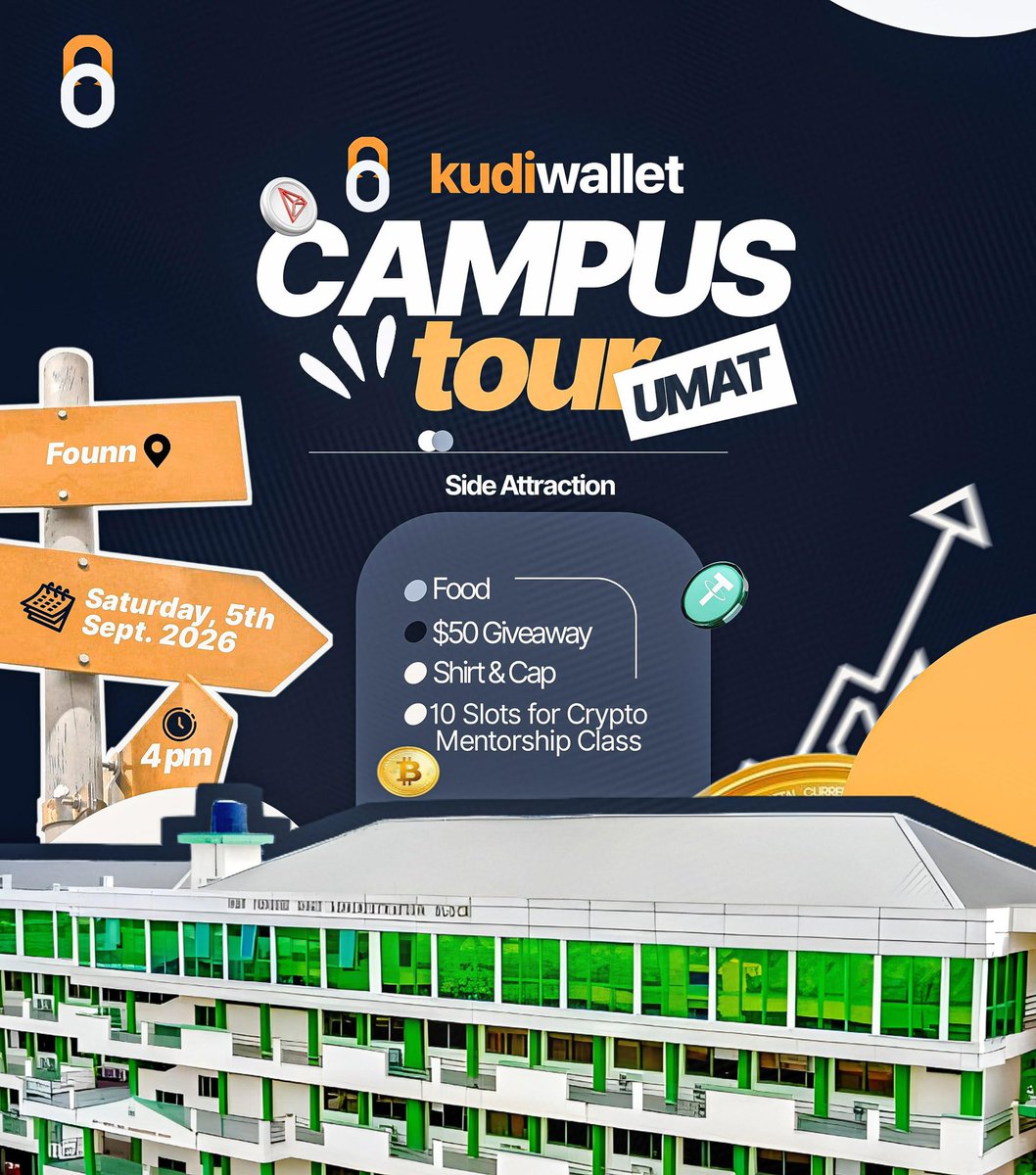 umatlive_'s tweet photo. 🚨 UMAT, KudiWallet is coming your way!

Get ready for a day packed with crypto, P2P trading, games, networking, and giveaways. 👀🔥

Come learn, connect, have fun, and discover how easy P2P trading can be with KudiWallet right inside Telegram.
Don’t just hear about it. Be there.

👉 Register here: https://t.co/sWXJiKpYY7

🔗 Learn more: https://t.co/eLsnx4RKEf