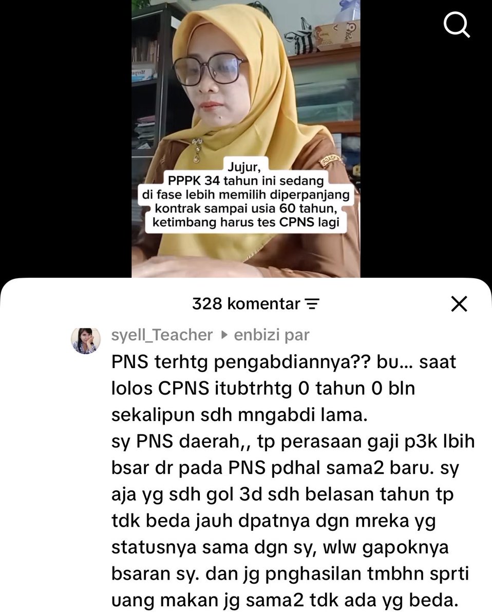 ibusingaa's tweet photo. Jyujyur ikut galau, apakah harus ikut tes cpns juga atau udah aja perpanjang kontrak pppk🥲🥲 https://t.co/dB7EDt0unJ