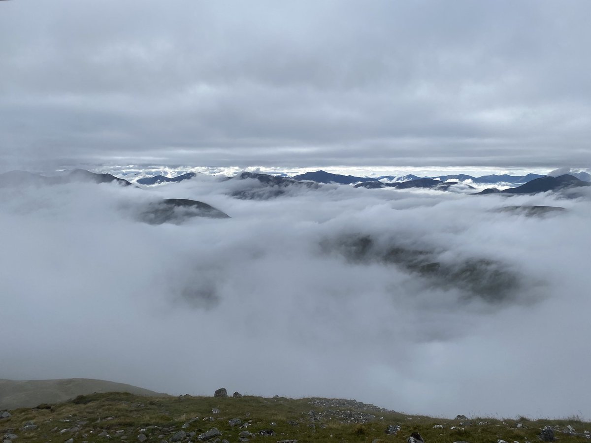 StrachanHazel's tweet photo. Walking between layers of cloud on an ascent of Sgorr Dhearg and Dhonuill on Saturday morning. This was ethereal watching clouds roll over ridges and swamp glens and was so unexpected. Two clear summits to view the world from!
#Munros #Glencoe #Ballachulish #Scotland https://t.co/iEsPA9y9Jk