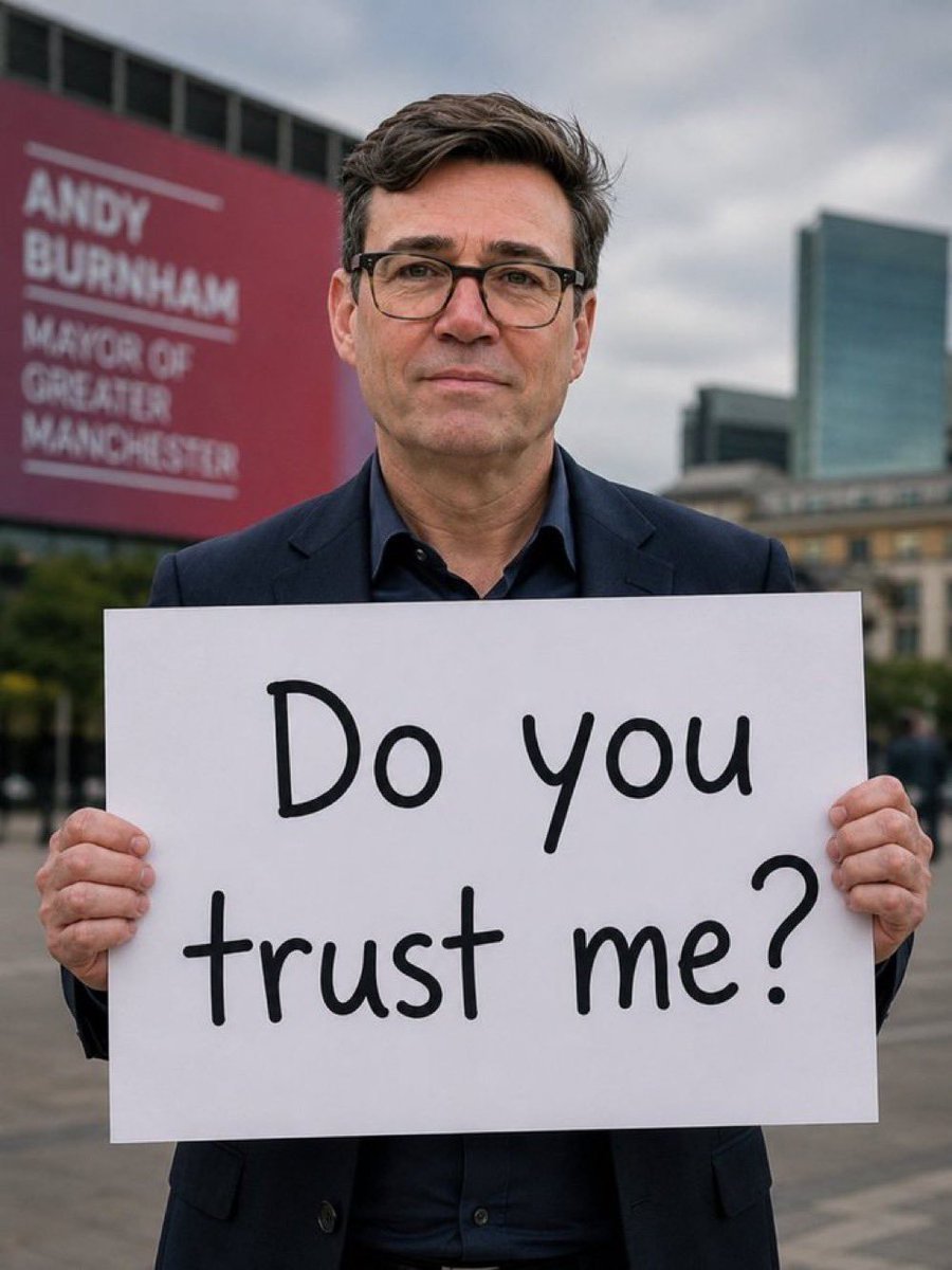 AmericaQueen10's tweet photo. Do you trust Andy Burnham? 🤔

🟢 Yes

🔴 No https://t.co/sQALUSZ5Ne