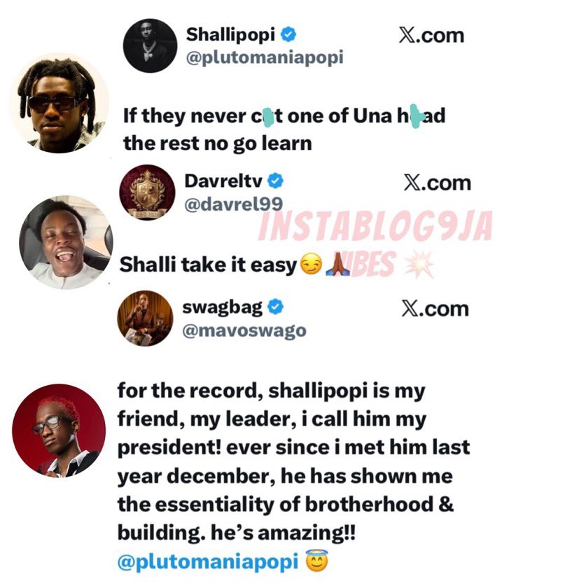 Keec34's tweet photo. Mavo and Davrel don dey find their way back to Shallipopi 😂😭 After that old chat about Shalli allegedly owing money came out, these two don start dropping apology vibes. 👀❤️ https://t.co/vmz8XNecB4