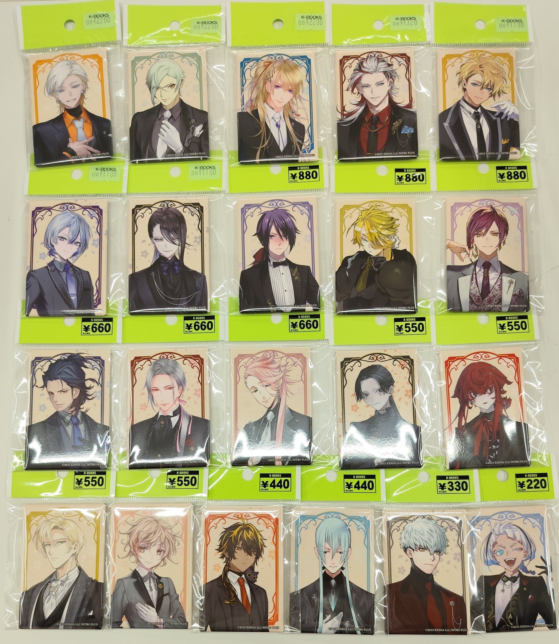 刀剣乱舞 とうらぶ スクエア 缶バッジ 祝装 加州清光 4個セット 刀剣