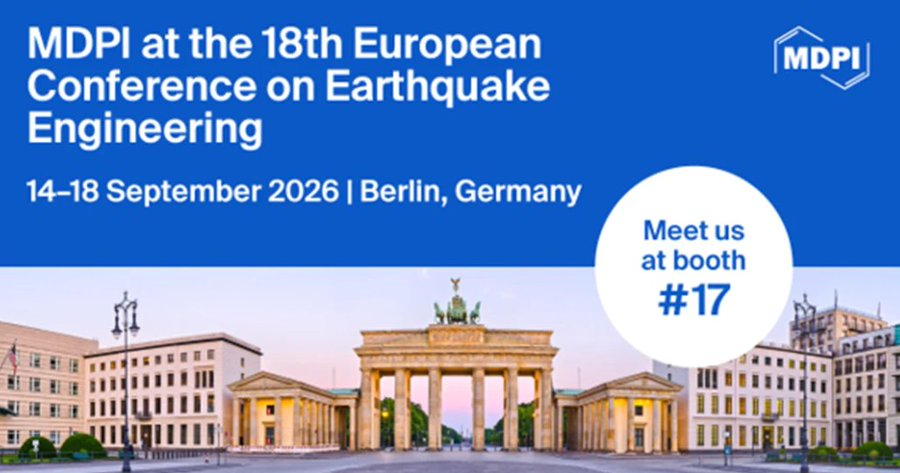 MDPIEngineering's tweet photo. 🌍Meet us at 18ECEE in Berlin!

🗓️14–18 September 2026
📍 Berlin, Germany

Come visit our booth to meet our team, exchange ideas, and learn more about our latest work in earthquake engineering.

See you there!👋

#18ECEE #EarthquakeEngineering #SeismicEngineering #Berlin https://t.co/HRir5QDn2q