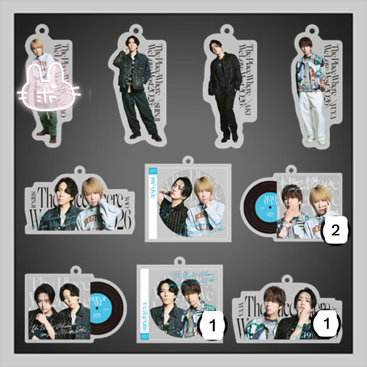 t__mmm's tweet photo. シド いちばん好きな場所 会場限定 グッズ ランダムアクリルキーホルダー アクキー

［譲］
マオゆうや×2
Shinjiゆうや×1
明希ゆうや×1

［求］
マオ単体(ペア2：単体1でも可)
定価

いち好き渋谷での会場手渡し、または郵送での交換
条件の合う方いましたらご連絡ください。 https://t.co/gliXmIE1FH