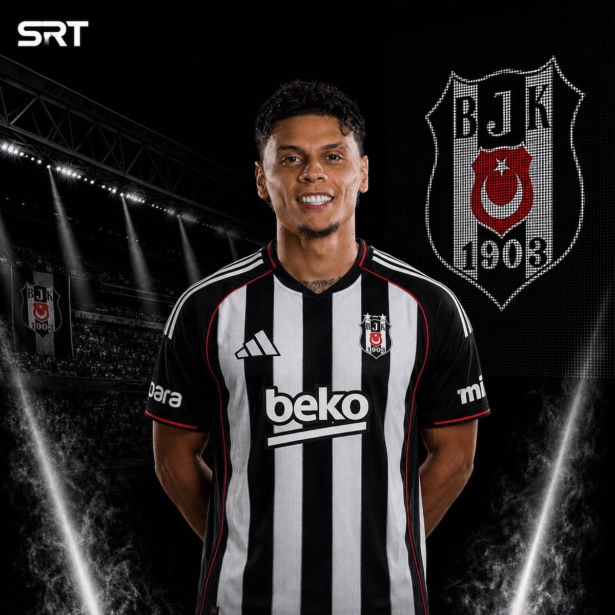 SportsRTime's tweet photo. ⚫️⚪️ Beşiktaş, Richard Rios transferiyle en ciddi şekilde ilgilenen kulüp.

🔸 Beşiktaş, kısa süre içinde Benfica’ya teklif yapabilir.

🔸 Galatasaray ve Napoli de oyuncuyla ilgileniyor.

🗞️Record https://t.co/KfxFVSN1YR
