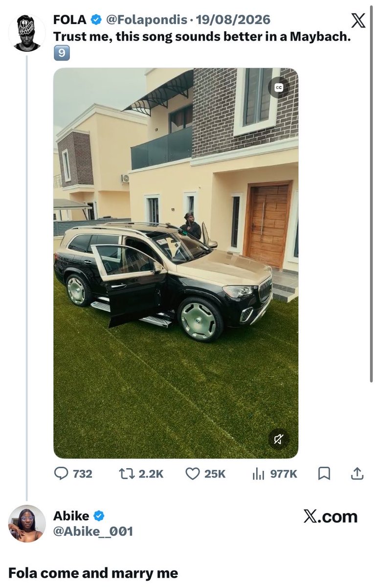 justranky's tweet photo. “Men need marriage more” make fola marry you nau 🤣 https://t.co/825e6bmBrO