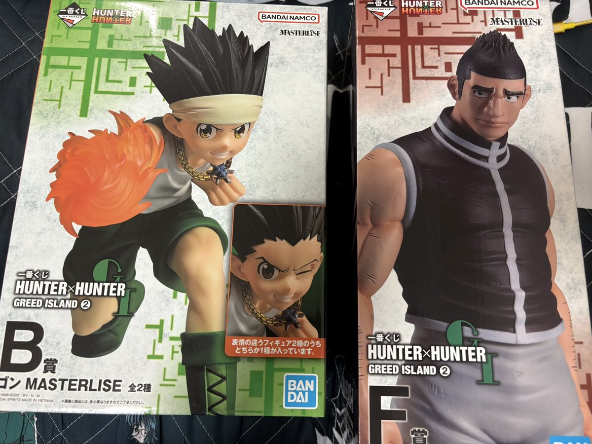 1128Kuu's tweet photo. 【交換】
ハンター×ハンター 一番くじ HUNTER×HUNTER GREED ISLAND グリードアイランド

譲)  画像1、2、3   ゴンはゲンスルーver 

求) 今弾(D,E,ラストワン)、過去弾HUNTER×HUNTER フィギュア、L賞(46-48)

フィギュアの種類によっては複数:1で対応可能のため、お気軽にお声かけください！ https://t.co/Nd8vmz4huw