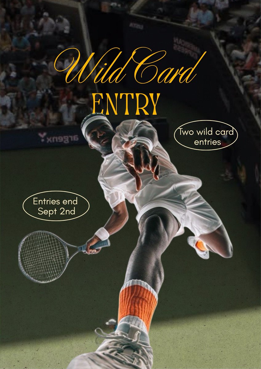 TheCourtRoyale's tweet photo. 🃏 WILD CARD ENTRIES

We’re handing out TWO WILD CARD ENTRIES straight into the main draw, a free pass for two players to make their entrance before the rest of the qualifiers.

Two cards. Two spots.
One shot to make the draw.
Who’s ready to take their place? https://t.co/EwrLFgb8Rh