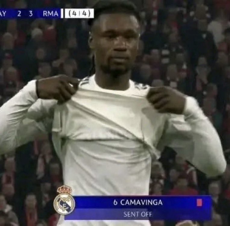 idoxvi's tweet photo. I forgot Camavinga, Guler and Bernardo got red carded in their last UCL games last season…

With Tchouameni and Pitarch injured we’ll have to put an academy kid in midfield next to Jude and Fede vs Inter https://t.co/MxFf024uon