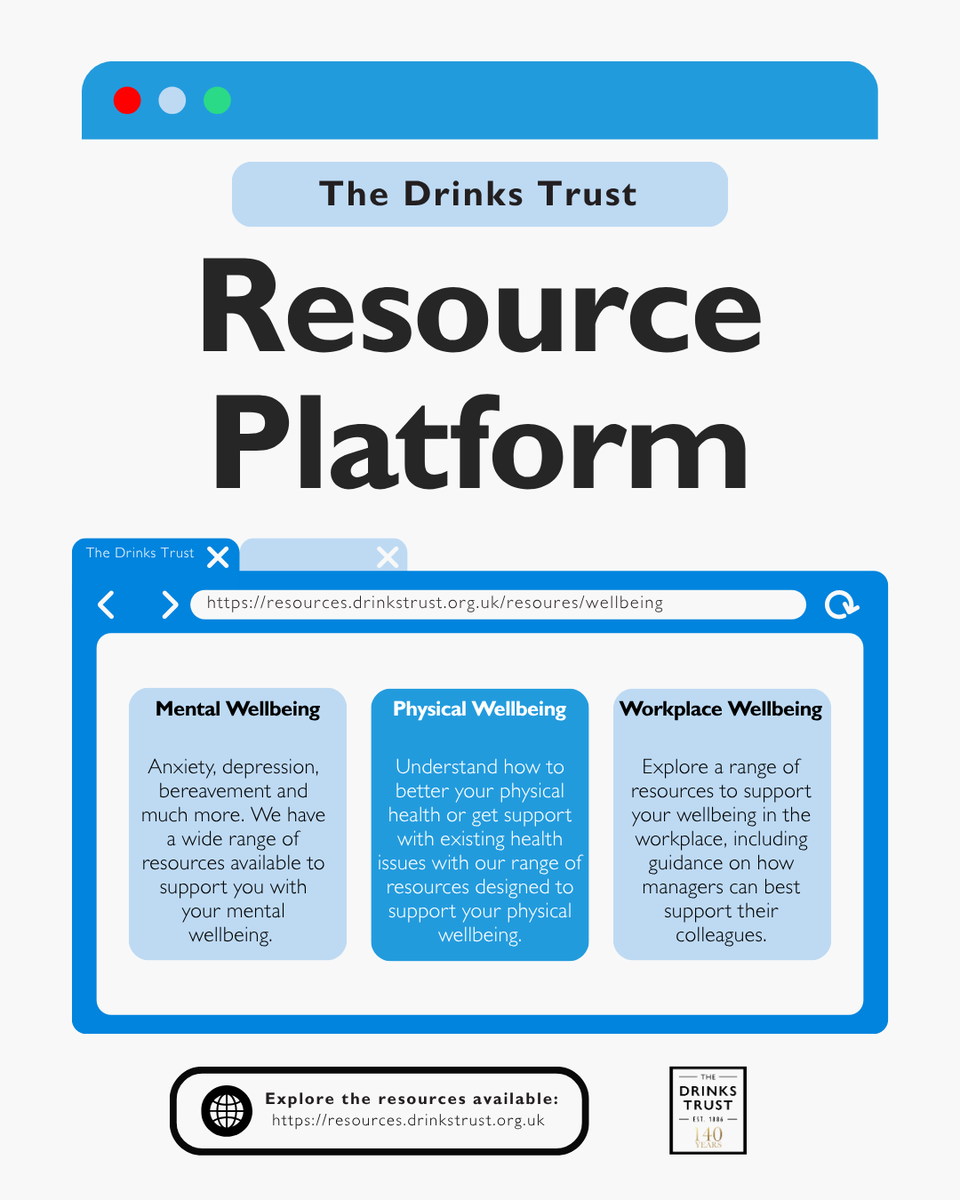 drinks_trust's tweet photo. Need support with your finances, wellbeing or career? 💙

The Drinks Trust Resource Platform brings together trusted advice, practical tools and free resources for people across the drinks industry.

Explore the Resource Platform: https://t.co/mjI4o2mFQs https://t.co/tPIULkjDIF
