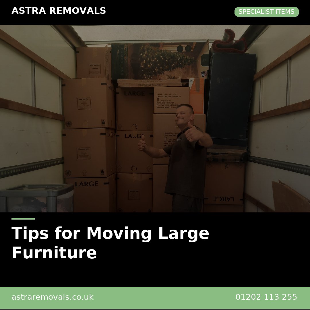 Astraremoval's tweet photo. Preparing large furniture for a move? Start by measuring doorways and stairwells to ensure they fit. Remove any detachable parts and wrap furniture in blankets to protect surfaces. Label everything for easy unpacking!

#FurnitureMoving #RemovalTips #AstraRemovals https://t.co/BhiDKAwFE4