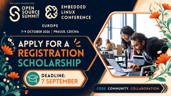 linuxfoundation's tweet photo. 💰 Need some financial help getting to #OSSummit + #EmbeddedLinux Conference Europe, 7-9 October in Prague? Look no further! Apply for one of our registration scholarships. 

Applications are due next Monday, 7 September: https://t.co/cKZYi6aocv https://t.co/Fvh6gGQeE9