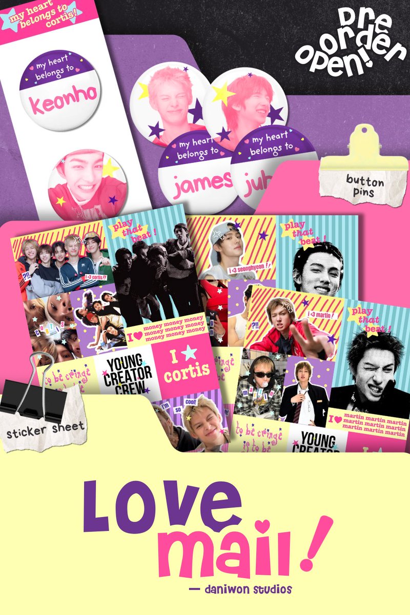 daniwon_studios's tweet photo. 𝗟𝗼𝘃𝗲 𝗠𝗮𝗶𝗹 𝘣𝘺 𝘥𝘢𝘯𝘪

𝙥𝙧𝙚 𝙤𝙧𝙙𝙚𝙧 𝙣𝙤𝙬 𝙤𝙥𝙚𝙣 ᥫ᭡

cortis sticker sheet and pins are here .ᐟ.ᐟ

doo: 9/7
eta: 9/14-21 

first five to order will receive a special gift! 👀💓

help rt!

🛒https://t.co/x3xPVpbPZj https://t.co/1sq3J21ZmZ
