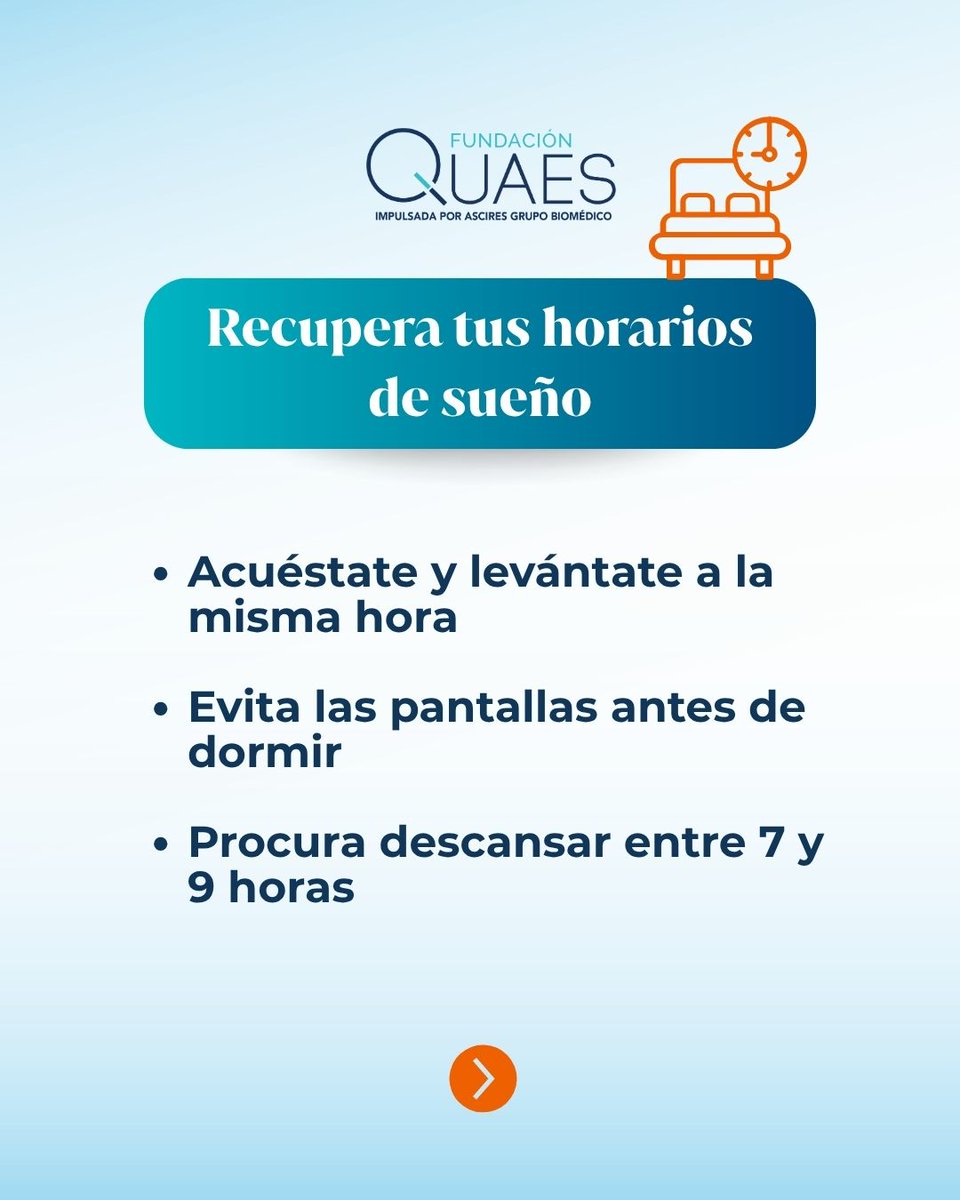FQuaes's tweet photo. 🍂 Septiembre también puede ser un buen momento para cuidar de tu salud.

- Recupera tus horarios de sueño.
- Retoma las revisiones médicas pendientes.
- Vuelve poco a poco a los hábitos saludables.

Descubre nuestros #ConsejosQUAES.

#FundaciónQUAES #VueltaALaRutina #Prevención #Salud