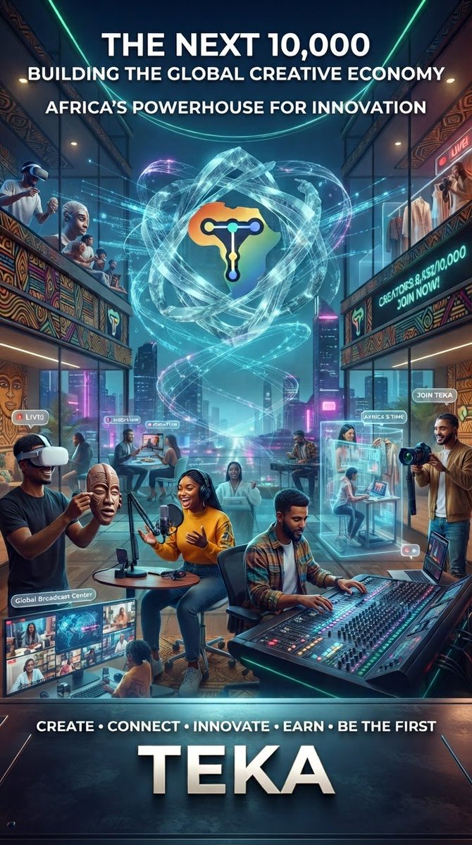 mytekasa's tweet photo. TEKA is building a new home for creators to create, connect, build communities and earn.

We’re looking for our first 2,000 creators.

No waiting for millions of followers.
No need to be famous.

Just create.

Get in early. Help shape what comes next https://t.co/Hr2UY2eEcv