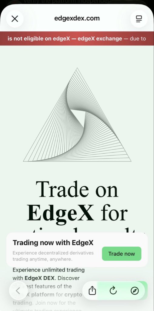 cacauencorde's tweet photo. 🚨 #EdgeX #CryptoScam Warning: 🛑 Reports have flagged #edgexdex for potential phishing risks. ❌ Avoid deposits, wallet connections, or sharing sensitive information. 🔐 Preserve all evidence. 📩 If affected, DM for guidance. https://t.co/wQMsmomoBW