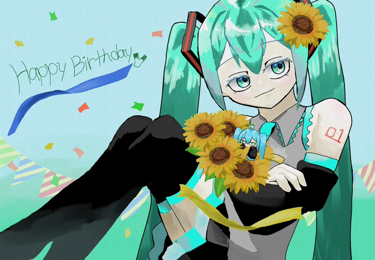 mellow_naco's tweet photo. 娘ちゃんが描いてくれました(*´꒳`*)

お絵描きずっと好きで
頑張って描いてるの
すごいなぁって思うよ！

親としては応援する他ないよね🐈

🎉ミクちゃんハッピーバースデー🎁

#初音ミク生誕祭2026
#イラスト
#初音ミク https://t.co/2hHc4dsVKV
