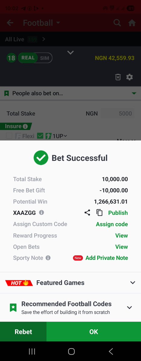 jayjay113x's tweet photo. #Sportybet 
XAAZGG
Good 100 odd 💥💥 https://t.co/15TpLVjqCB
