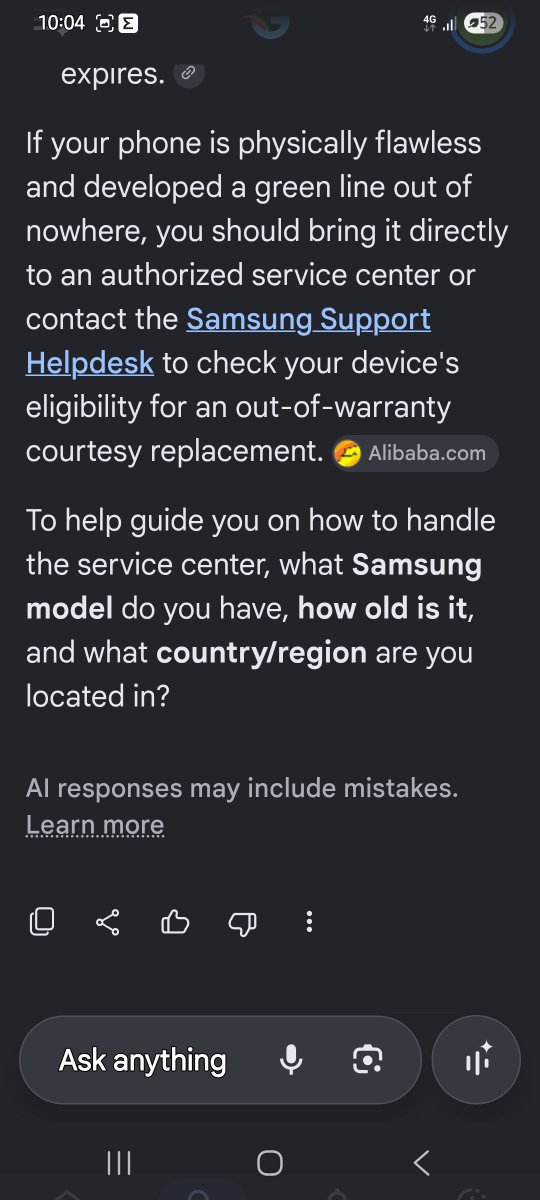 Satishk131's tweet photo. @SamsungHelpUK  I have green line on my Samsung s21 ultra. This is a manufacturering defect. I need someone from Samsung to connect to fix this issue. https://t.co/3kBcZCdNha