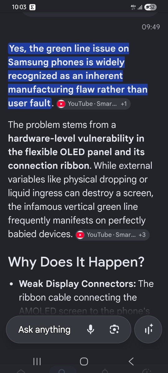 Satishk131's tweet photo. @SamsungHelpUK  I have green line on my Samsung s21 ultra. This is a manufacturering defect. I need someone from Samsung to connect to fix this issue. https://t.co/3kBcZCdNha