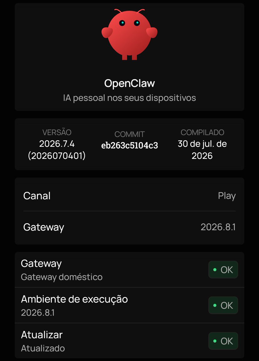 tieteense's tweet photo. @openclaw 'openclaw triage' did the trick. 🦞🙌🏻 https://t.co/necBtFLbUp